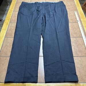 Oxxford Clothes Mens Wool Flat Front Dress Suit Pants Gray Sz 44 x 27 Let Out 3"